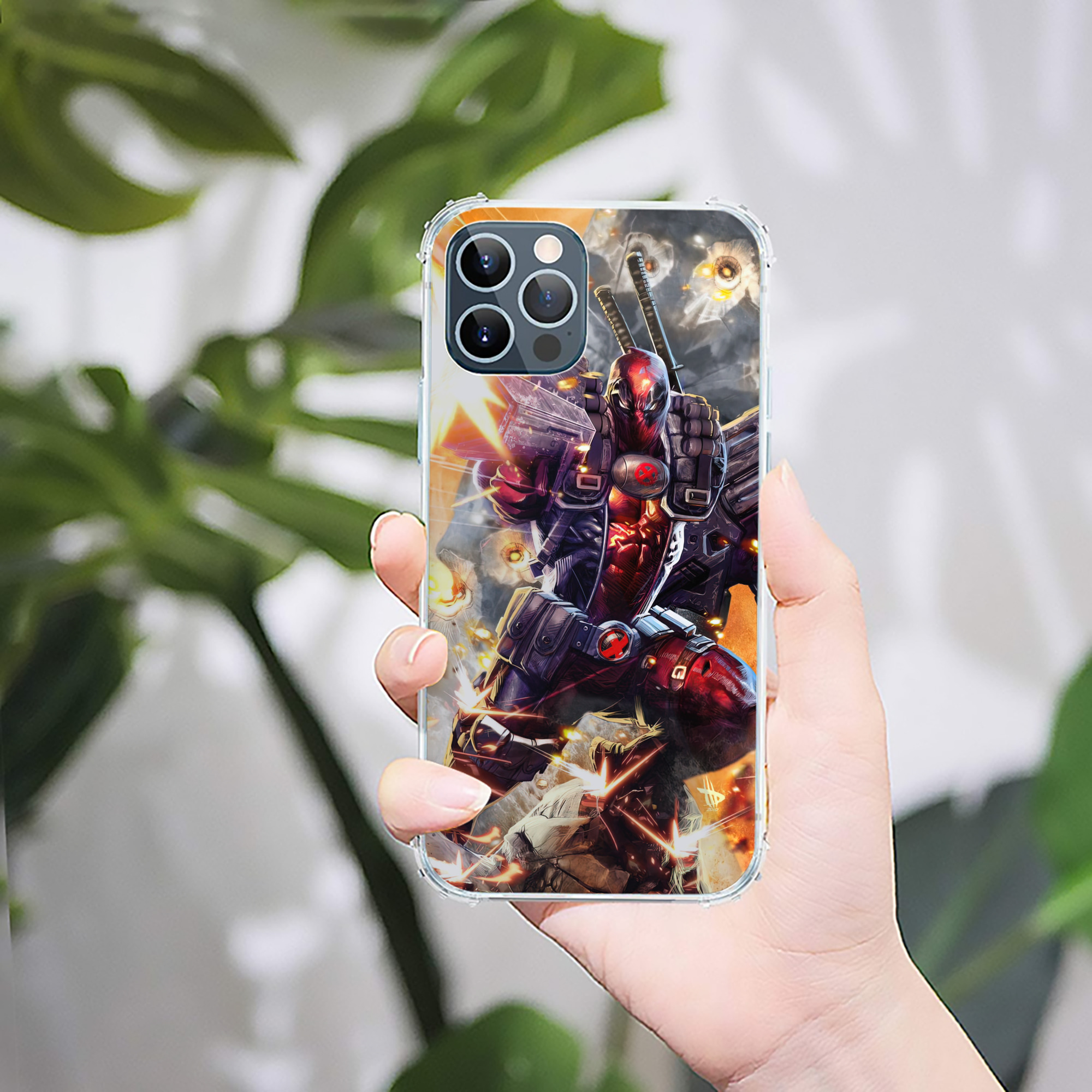 （画像用） Deadpool デッドプール 【iPhone 12シリーズ対応】透明スマホケース（クリアソフトケース）